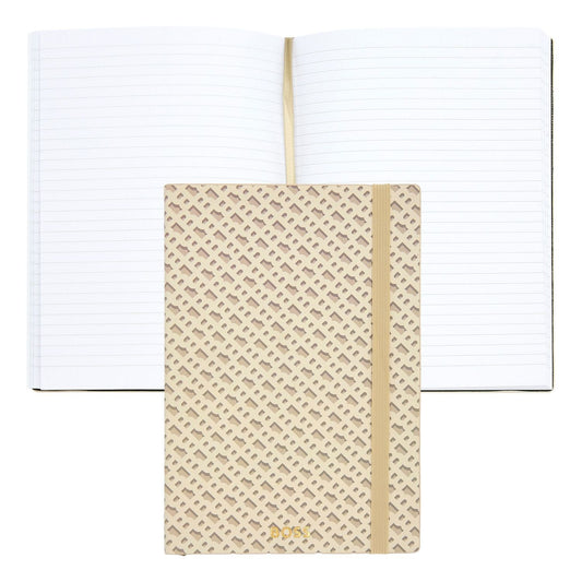 Hugo Boss A5 Notizbuch Monogram Cream Lined