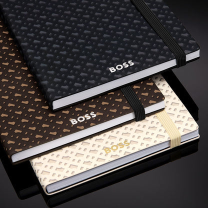 Hugo Boss A5 Notizbuch Monogram Cream Lined