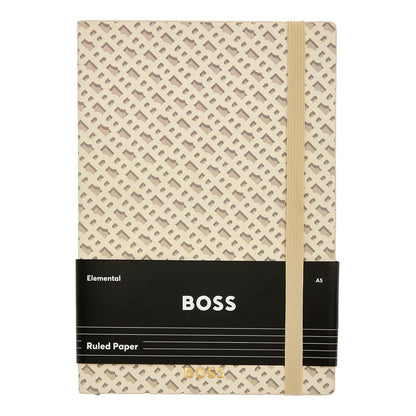 Hugo Boss A5 Notizbuch Monogram Cream Lined