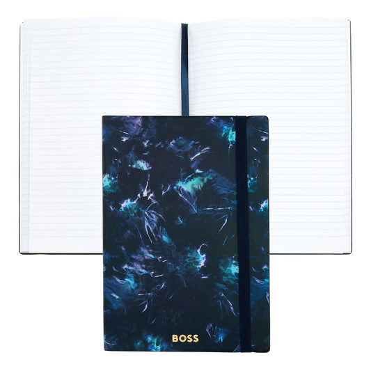 Hugo Boss A5 Notizbuch Tie-dye Flower Navy Lined