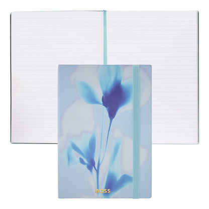 Hugo Boss A5 Notizbuch Holographic Flower Light Blue Lined