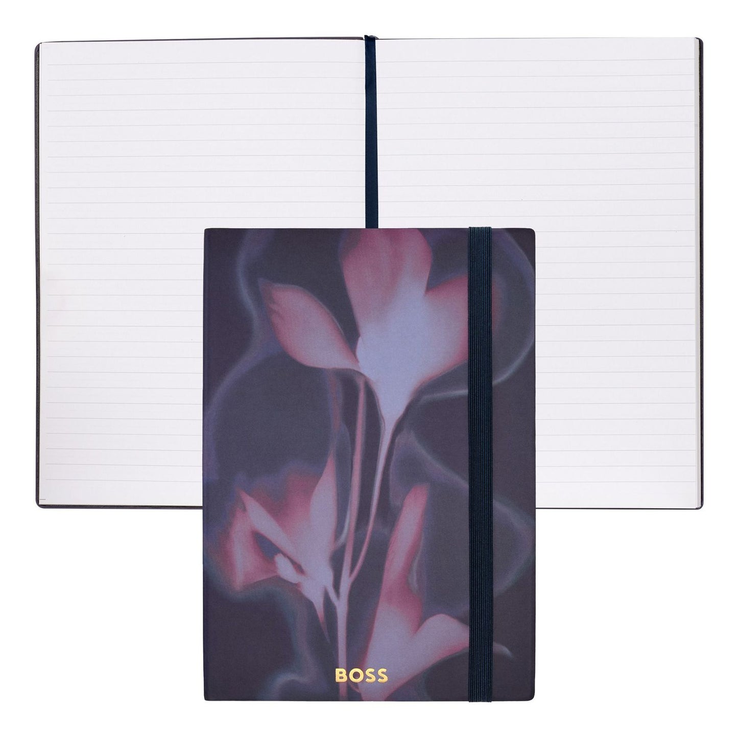 Hugo Boss A5 Notizbuch Holographic Flower Navy Lined
