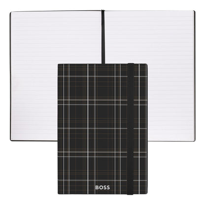 Hugo Boss A5 Notizbuch Checkered Black Lined