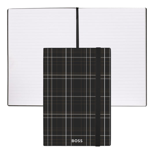 Hugo Boss A5 Notizbuch Checkered Black Lined