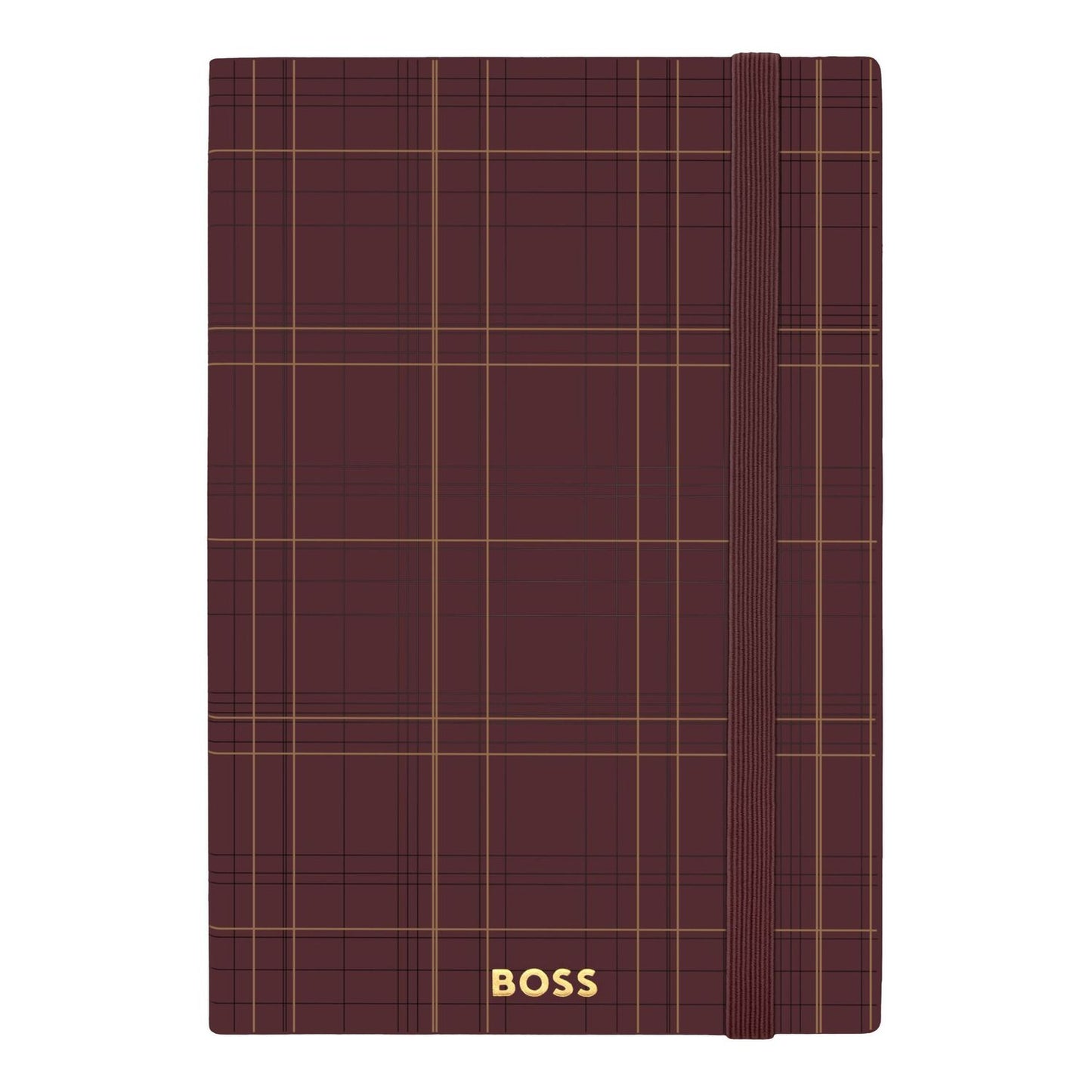 Hugo Boss A5 Notizbuch Checkered Burgundy Lined