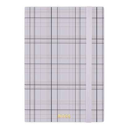 Hugo Boss A5 Notizbuch Checkered Lilac Lined