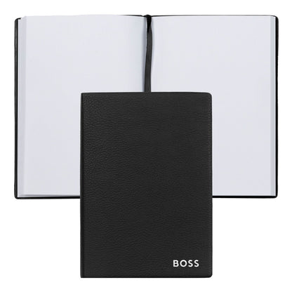 Hugo Boss Notizblock A6 Essential Black Plain