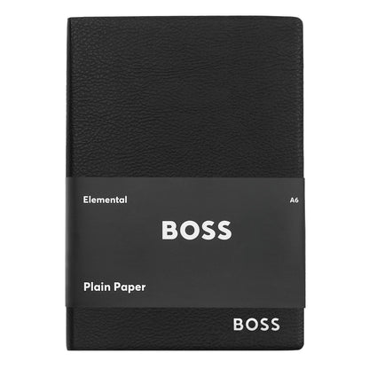 Hugo Boss Notizblock A6 Essential Black Plain