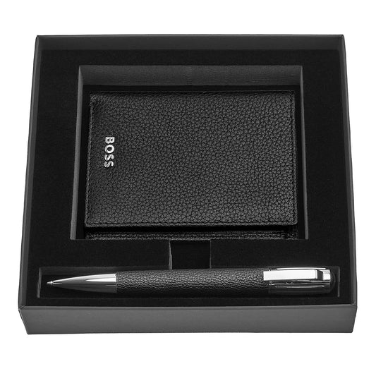 Hugo Boss Set HUGO BOSS Black (kugelschreiber & visitenkartenetui)