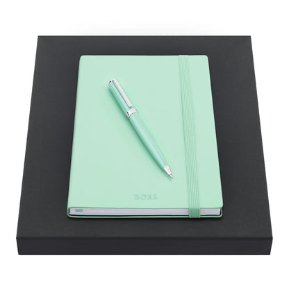 Hugo Boss Set HUGO BOSS Light Green (kugelschreiber & notizblock A5)
