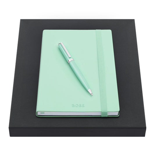 Hugo Boss Set HUGO BOSS Light Green (kugelschreiber & notizblock A5)