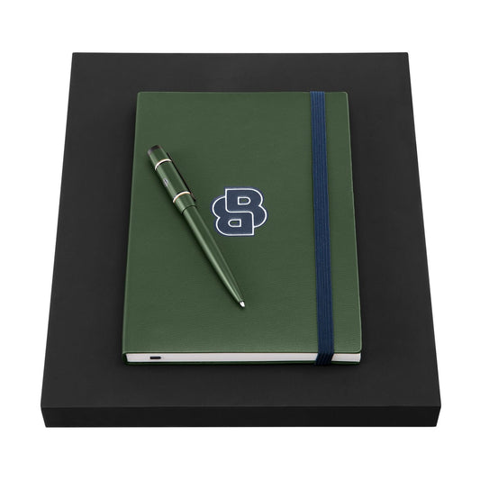 Hugo Boss Set HUGO BOSS Forest Green (kugelschreiber & notizblock A5)