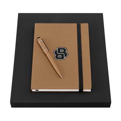 Hugo Boss Set HUGO BOSS Camel (kugelschreiber & notizblock A5)