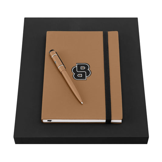 Hugo Boss Set HUGO BOSS Camel (kugelschreiber & notizblock A5)