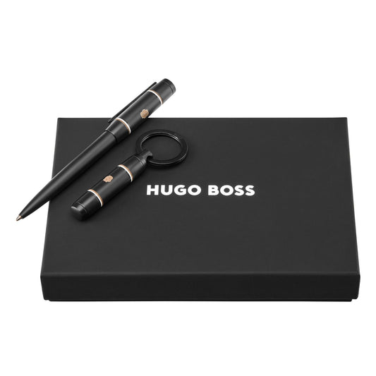 Hugo Boss Set Rive Varsity Black (kugelschreiber & schlüsselring)