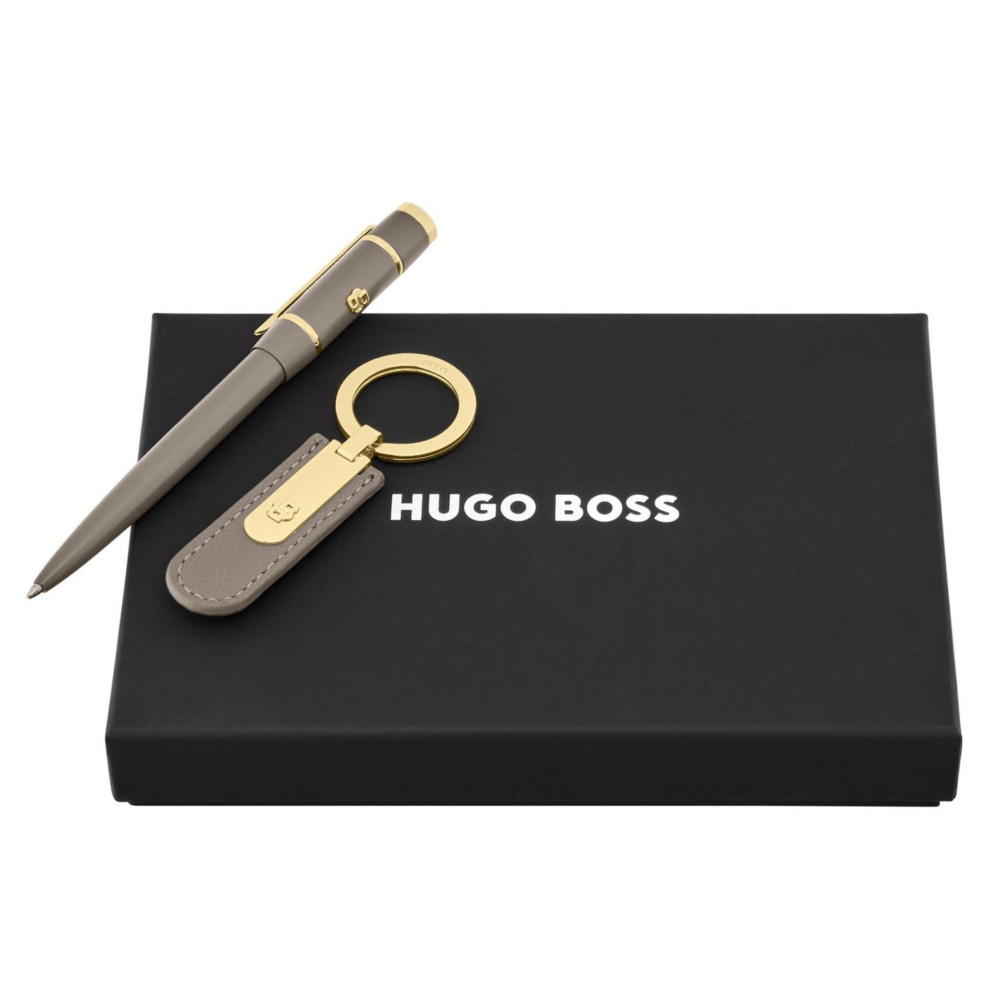 Hugo Boss Set HUGO BOSS Taupe (kugelschreiber & schlüsselring)