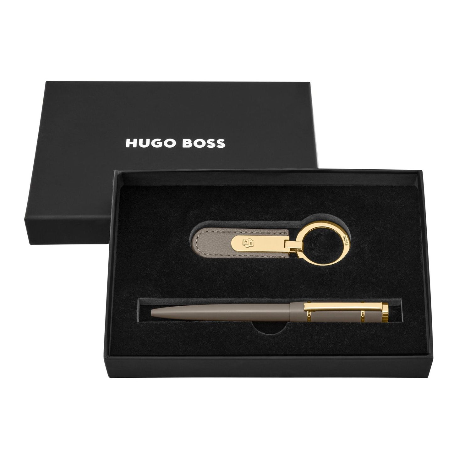 Hugo Boss Set HUGO BOSS Taupe (kugelschreiber & schlüsselring)
