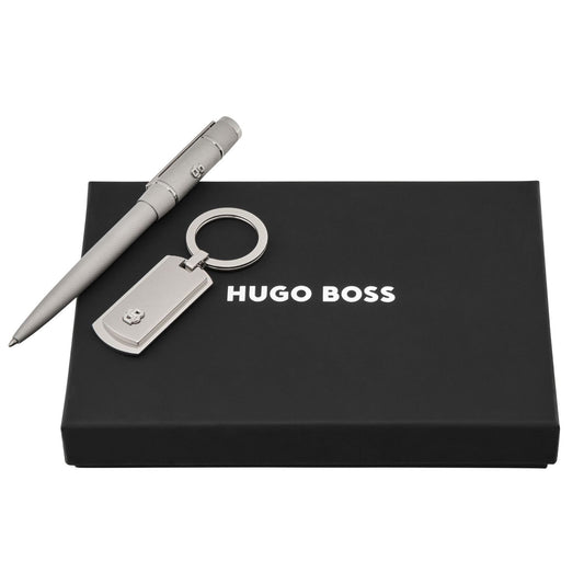 Hugo Boss Set HUGO BOSS Chrome (kugelschreiber & schlüsselring)
