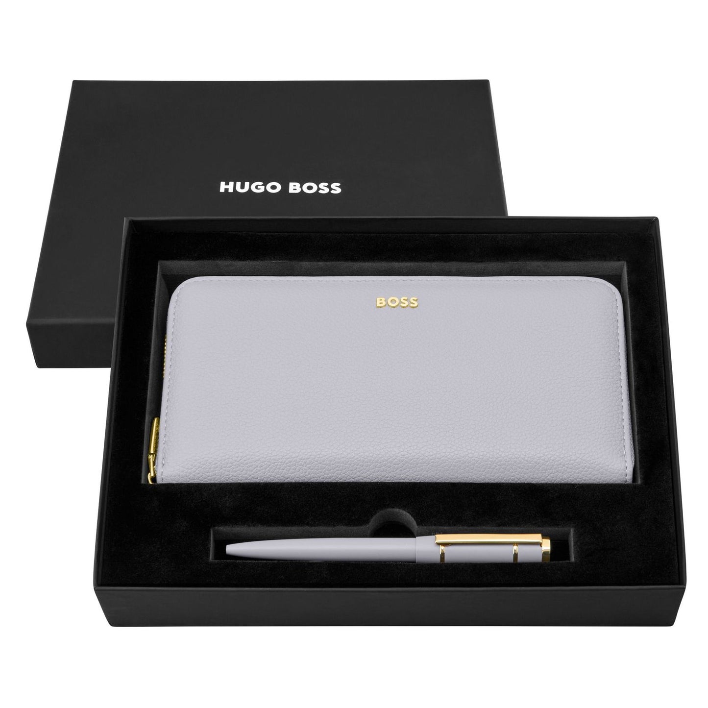 Hugo Boss Set HUGO BOSS Lilac (kugelschreiber & brieftasche)