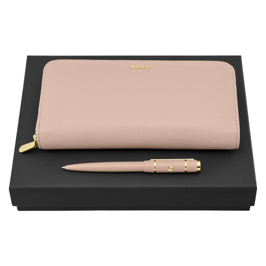 Hugo Boss Set HUGO BOSS Nude (kugelschreiber & brieftasche)