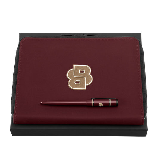 Hugo Boss Set HUGO BOSS Burgundy (kugelschreiber & A5 konferenzmappe)