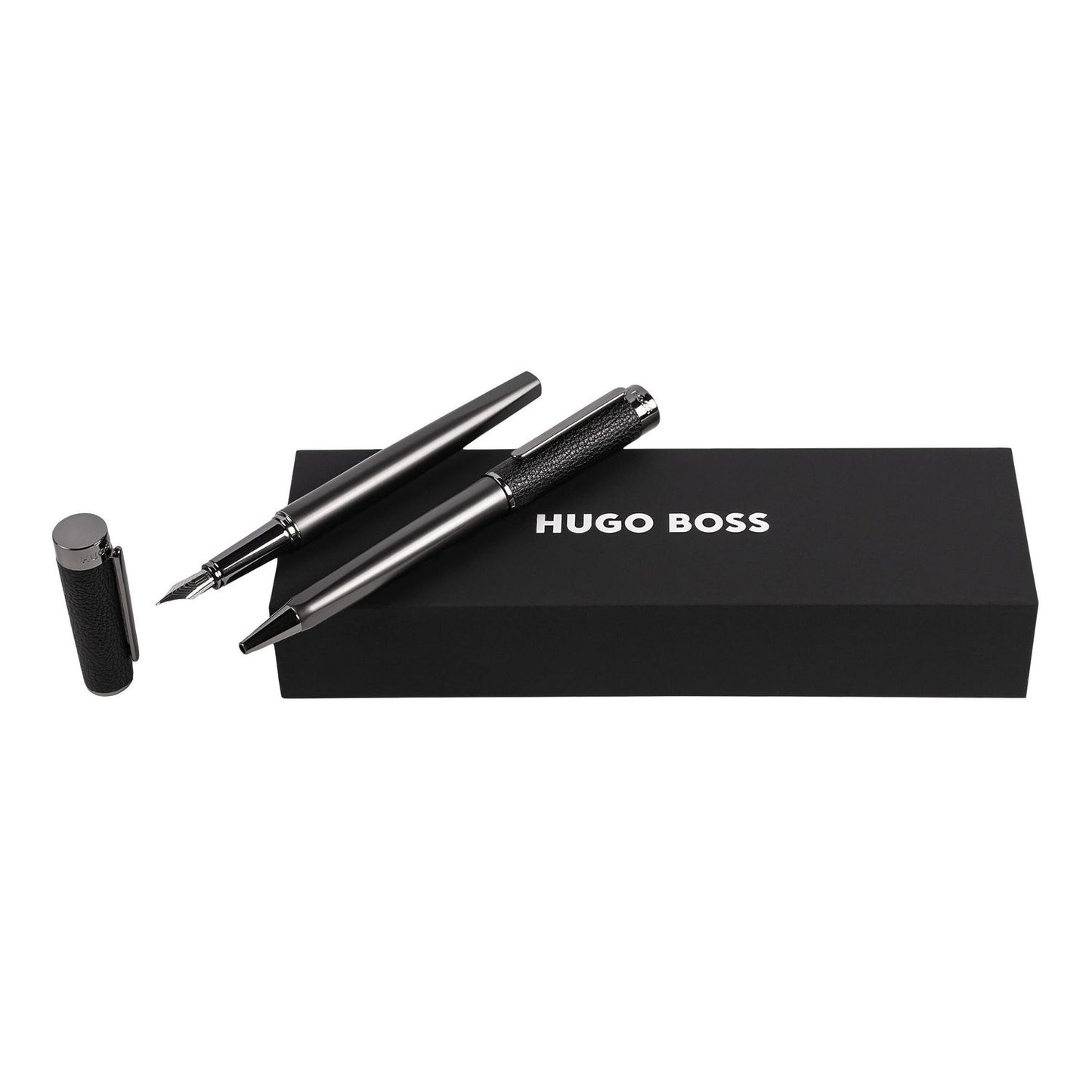 Hugo Boss Set Corium Black (kugelschreiber & füllfederhalter)