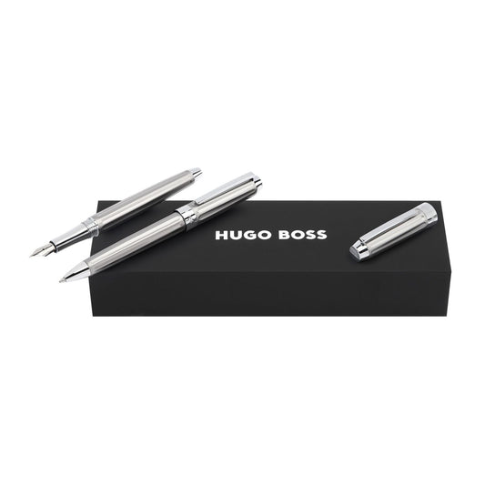 Hugo Boss Set Beam Chrome (kugelschreiber & füllfederhalter)