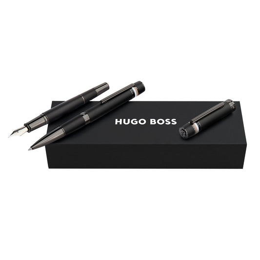 Hugo Boss Set Core Iconic Black (kugelschreiber & füllfederhalter)