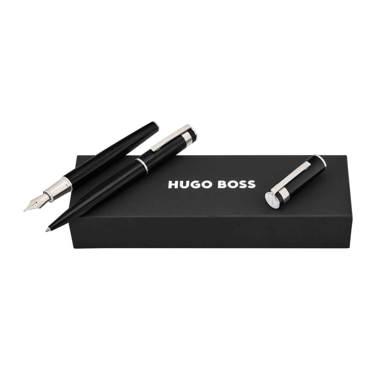 Hugo Boss Set Arche Horizon Black (kugelschreiber & füllfederhalter)