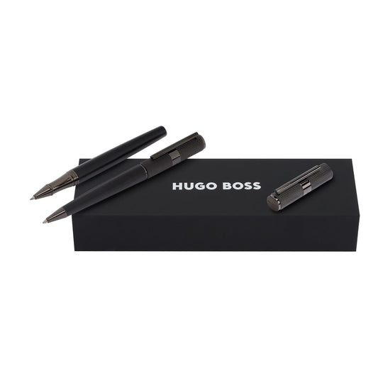 Hugo Boss Set Beam Black (kugelschreiber & tintenroller)