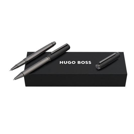 Hugo Boss Set Pace Black & Gun (kugelschreiber & tintenroller)