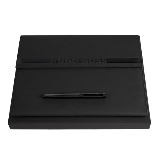Hugo Boss Set HUGO BOSS (Tintenroller & A4 Schreibmappe)