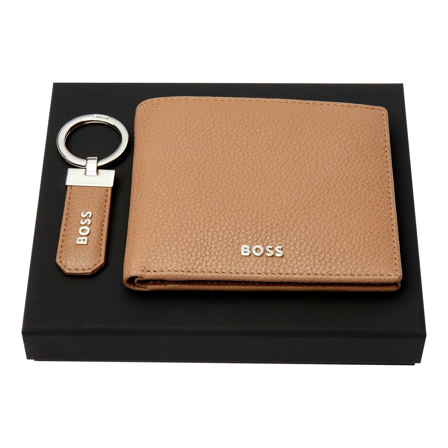 Hugo Boss Set Classic Grained Camel (schlüsselring & brieftasche)
