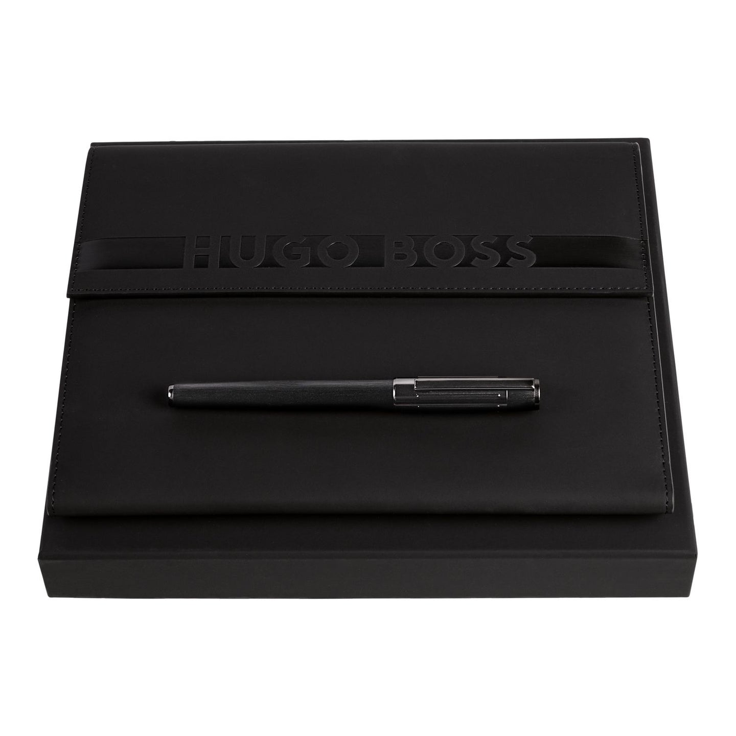 Hugo Boss Set HUGO BOSS Black (Tintenroller & A5 Schreibmappe)