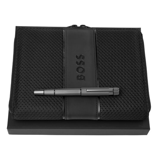 Hugo Boss Set HUGO BOSS (Tintenroller & A5 Konferenzmappe)