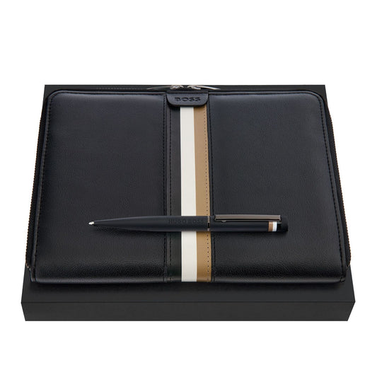 Hugo Boss Set HUGO BOSS Black (kugelschreiber & A5 konferenzmappe)