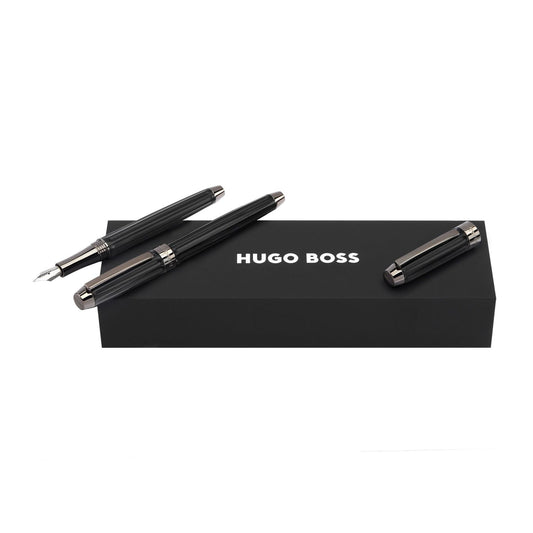Hugo Boss Set Beam Black (tintenroller & füllfederhalter)