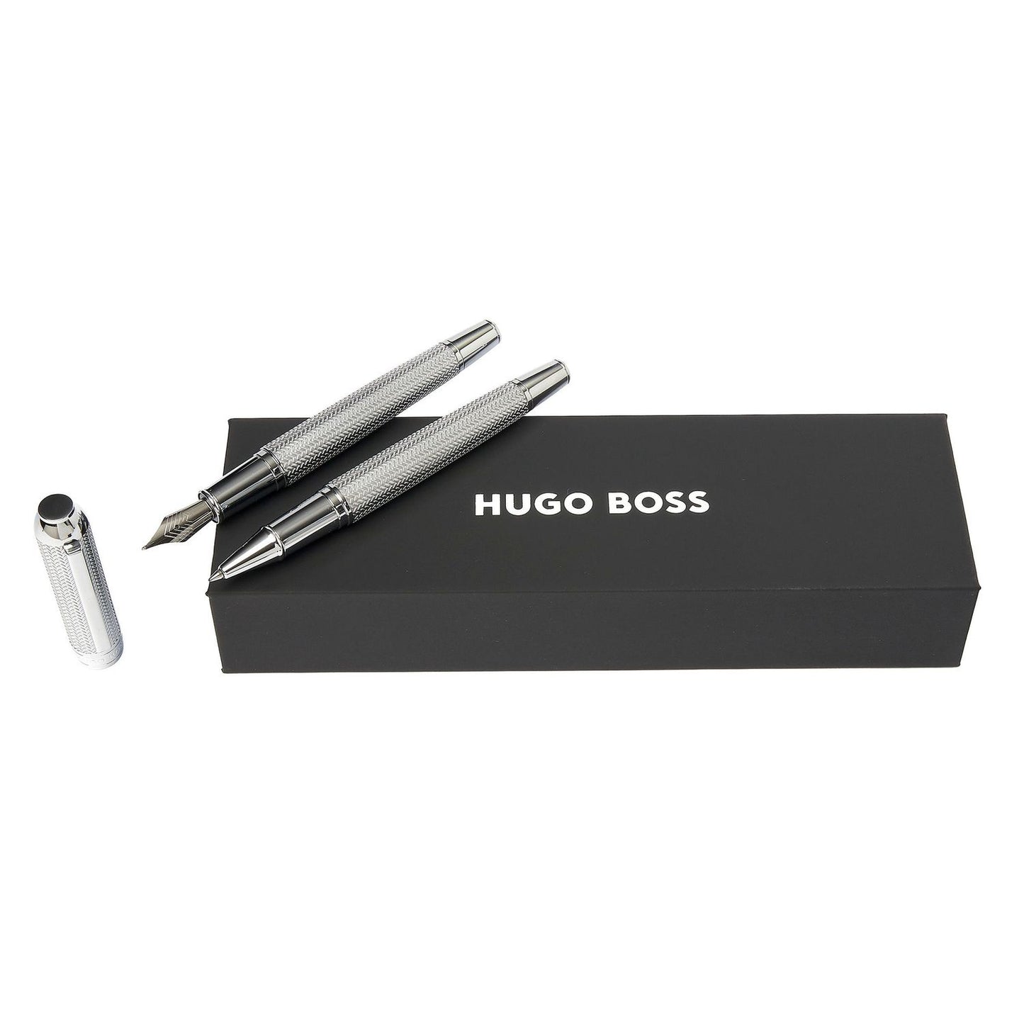 Hugo Boss Set Elemental Silver (tintenroller & füllfederhalter)