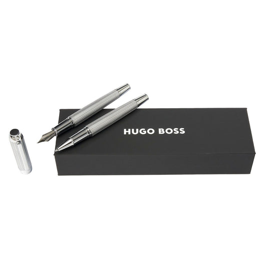 Hugo Boss Set Elemental Silver (tintenroller & füllfederhalter)