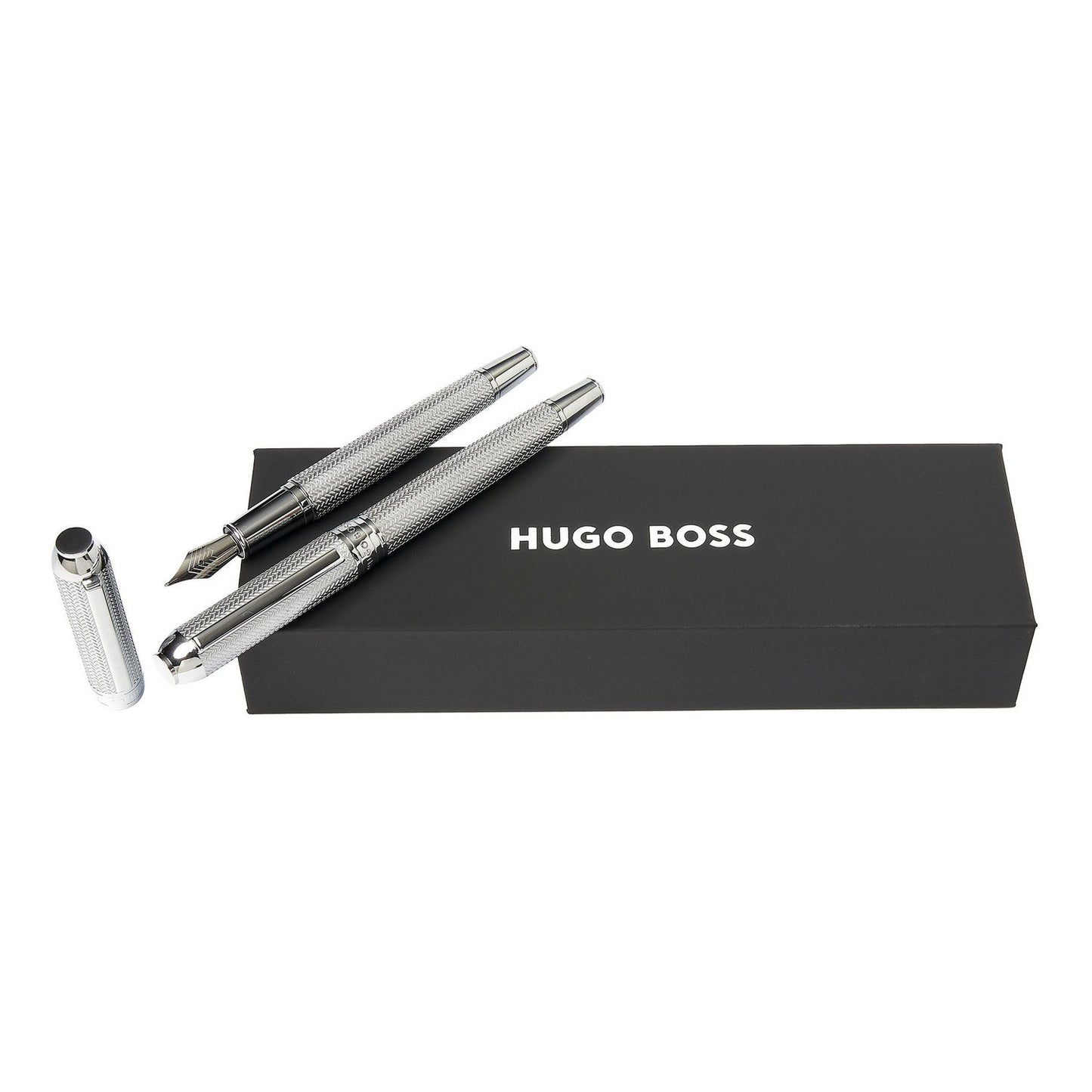 Hugo Boss Set Elemental Silver (tintenroller & füllfederhalter)