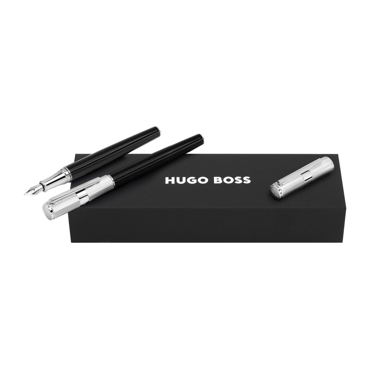Hugo Boss Set Formation Line Silver (tintenroller & füllfederhalter)