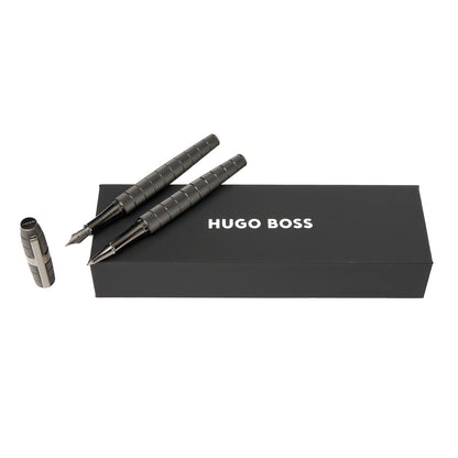 Hugo Boss Set Quantum Gun (tintenroller & füllfederhalter)