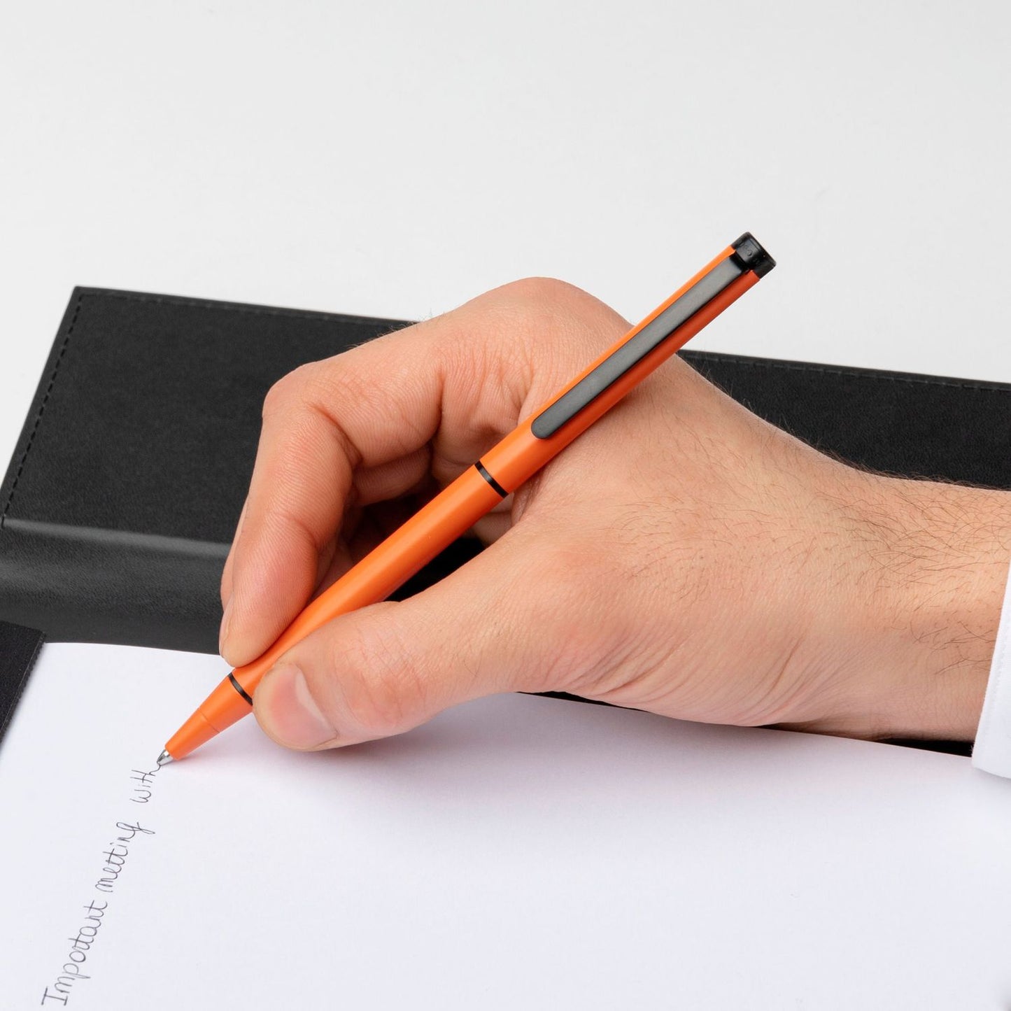 Hugo Boss Kugelschreiber Cloud Matte Papaya Orange