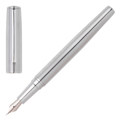 Hugo Boss Füllfederhalter Label Chrome