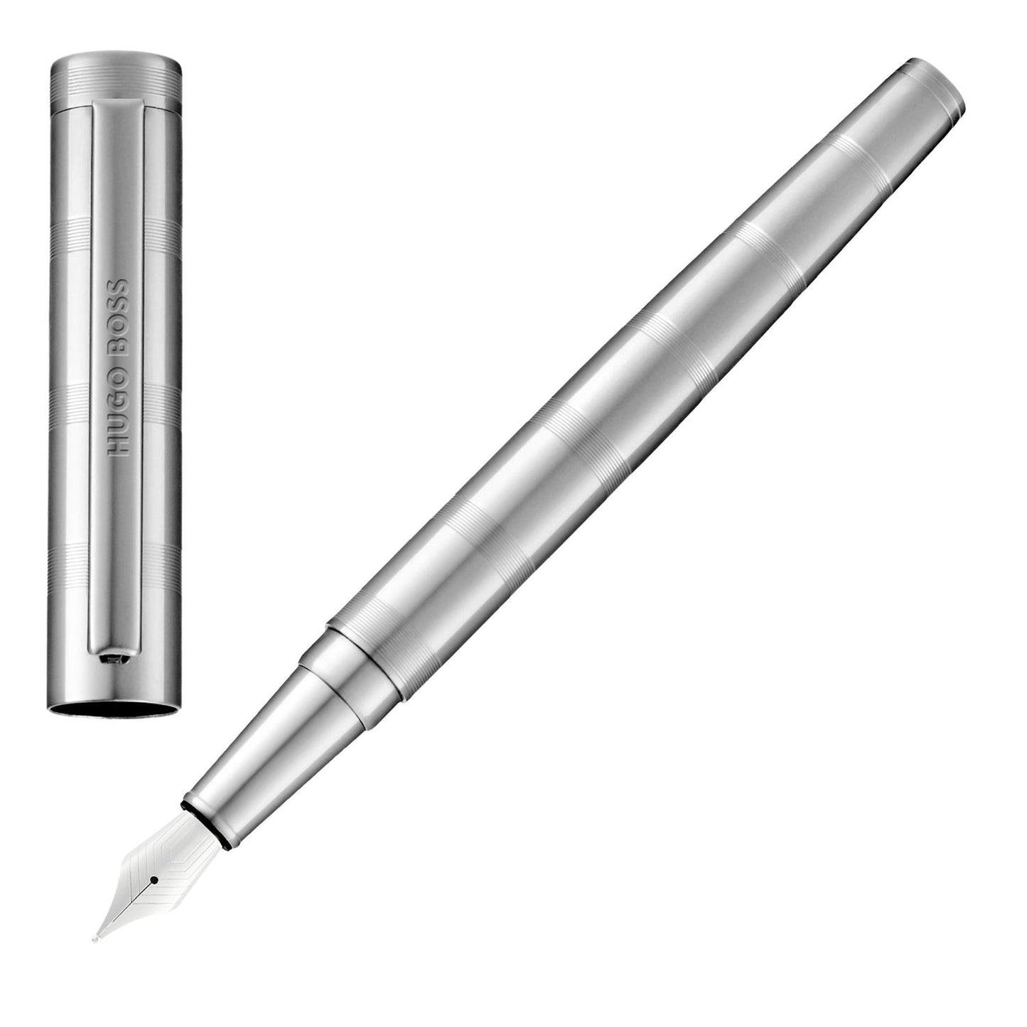 Hugo Boss Füllfederhalter Loop Stripes Chrome