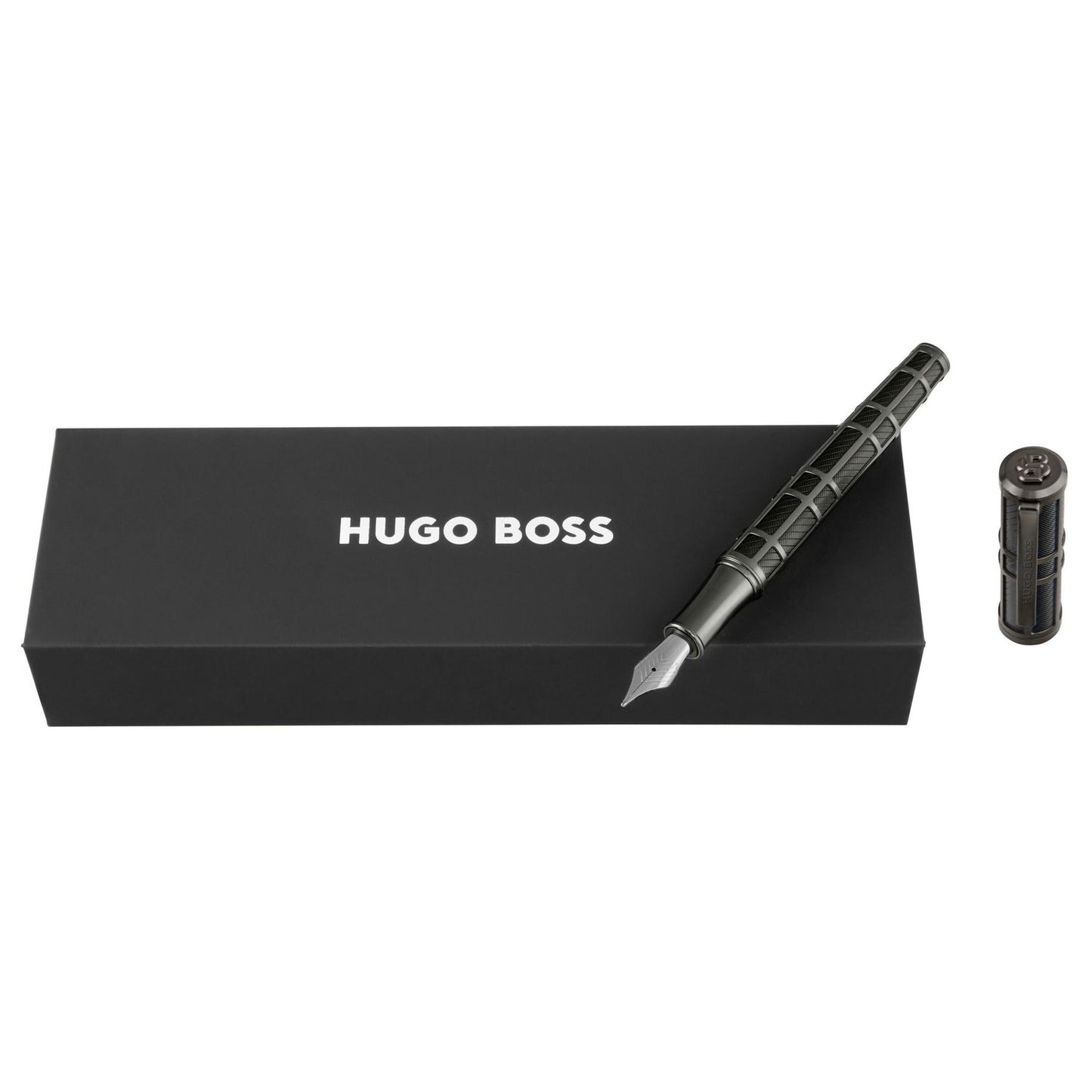 Hugo Boss Füllfederhalter Frame Grid Black & Gun