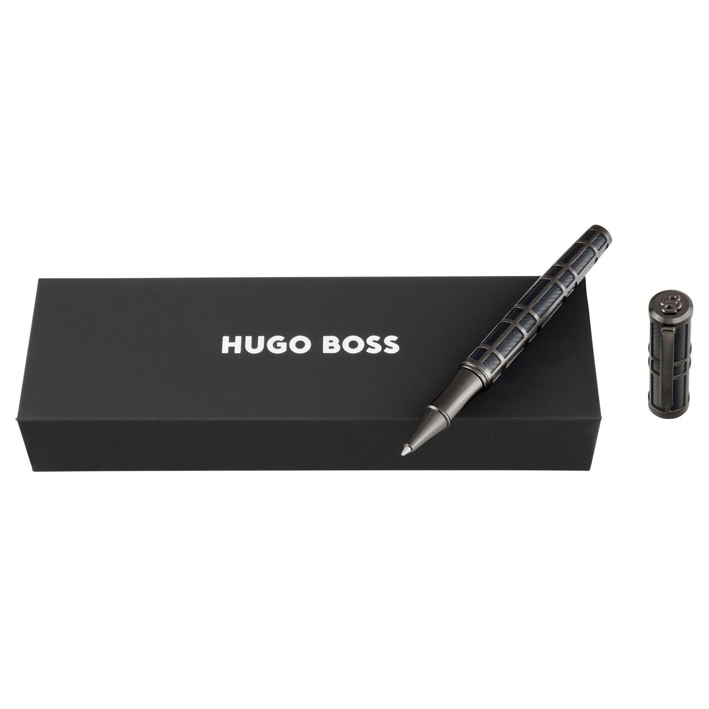 Hugo Boss Tintenroller Frame Grid Black & Gun