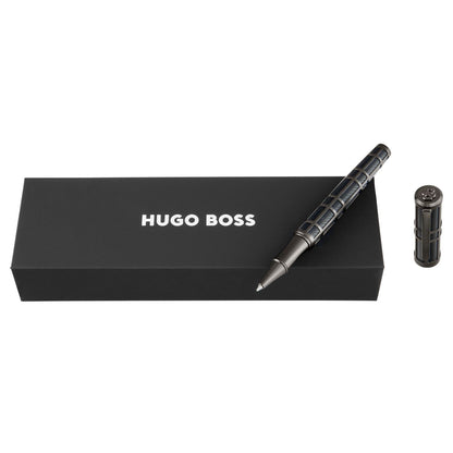 Hugo Boss Tintenroller Frame Grid Black & Gun