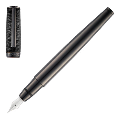 Hugo Boss Füllfederhalter Double B Saffiano Black