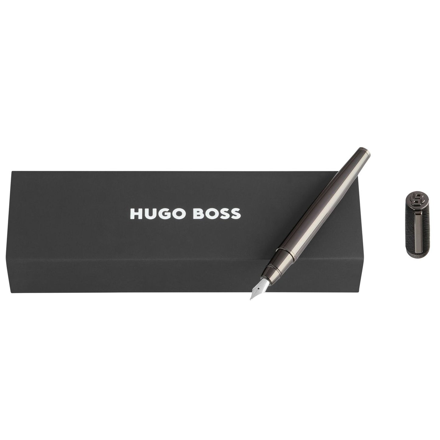 Hugo Boss Füllfederhalter Double B Saffiano Black